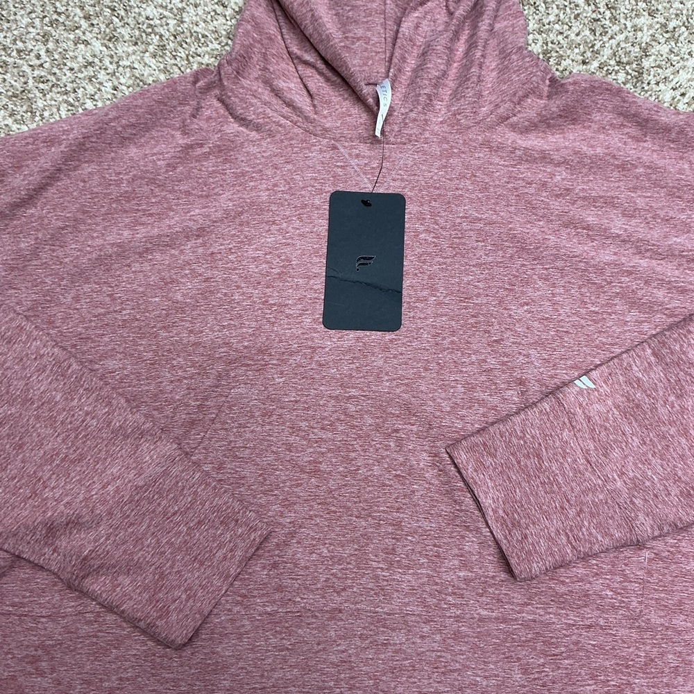 Fabletics Women's Heathered Pink Hoodie - Picture 2 of 7
